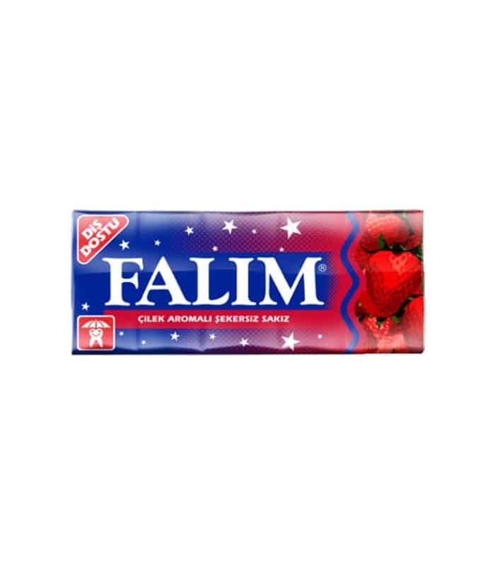 Falım Çilek Aromalı Şekersiz Sakız Falım жевательная резинка без сахара со вкусом клубники (Çilek Aromalı Şekersiz Sakız) 5 штук — изображение 1