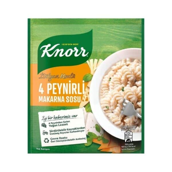 Knorr соус для пасты с четырьмя сырами (4 Peynirli Makarna Sosu) 50г.