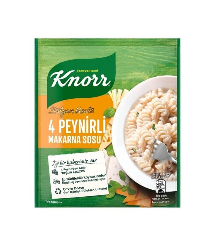 Knorr 4 Peynirli Makarna Sosu 50g Knorr соус для пасты с четырьмя сырами (4 Peynirli Makarna Sosu) 50г. — изображение 1