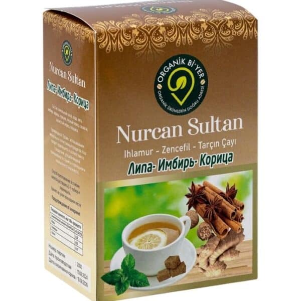 Organik Bi’yer чай из липы с имбирём и корицей (Ihlamur-Zencefil-Tarçın Çayı) 150г.