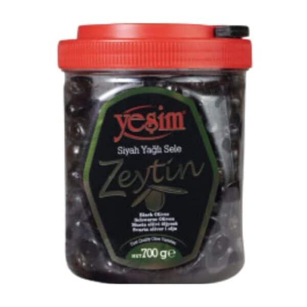 Yeşim чёрные оливки в масле (селекционные) (Siyah Zeytin Yagli Sele) XS 700г.