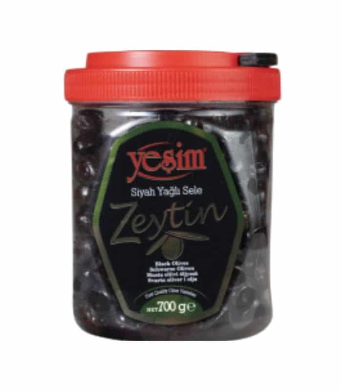 Yeşim Siyah Zeytin Yağlı Sele XS 700g Yeşim чёрные оливки в масле (селекционные) (Siyah Zeytin Yagli Sele) XS 700г. — изображение 1