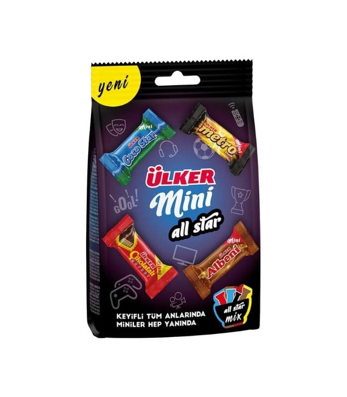 ulker mini all star mix Ülker подарочный мини-набор All Star ассорти (İkramlık Mini All Star Karma Paket) 91г. — изображение 1