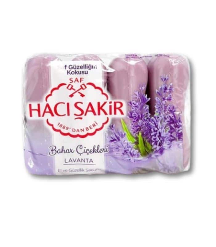 hacisakir bahar cicekleri lavanta Hacı Şakir Мыло для красоты с весенними цветами и лавандой (Bahar çiçekleri lavanta güzellik sabunu) 4×70г — изображение 1
