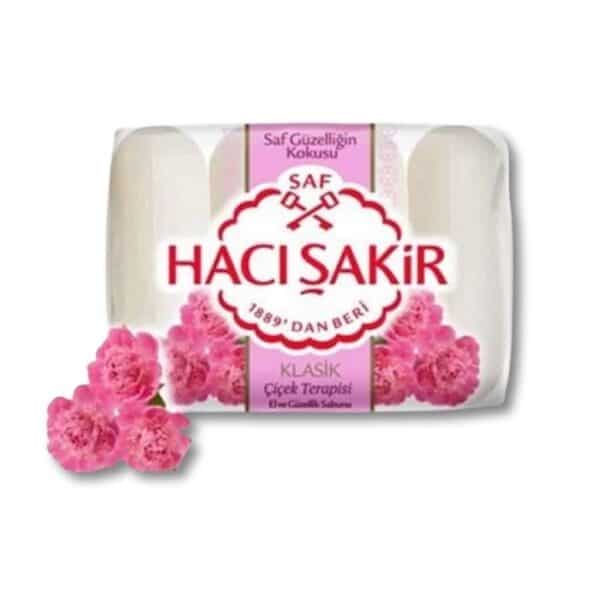 Hacı Şakir Классическое цветочное мыло с ароматом розы (Gül aromalı klasik çiçek terapisi sabunu) 4×70г