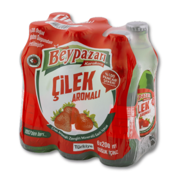 Beypazarı Минеральная вода с арбузом и клубникой ( Karpuz & Çilek  Aromalı Maden Suyu) 6×200 мл.