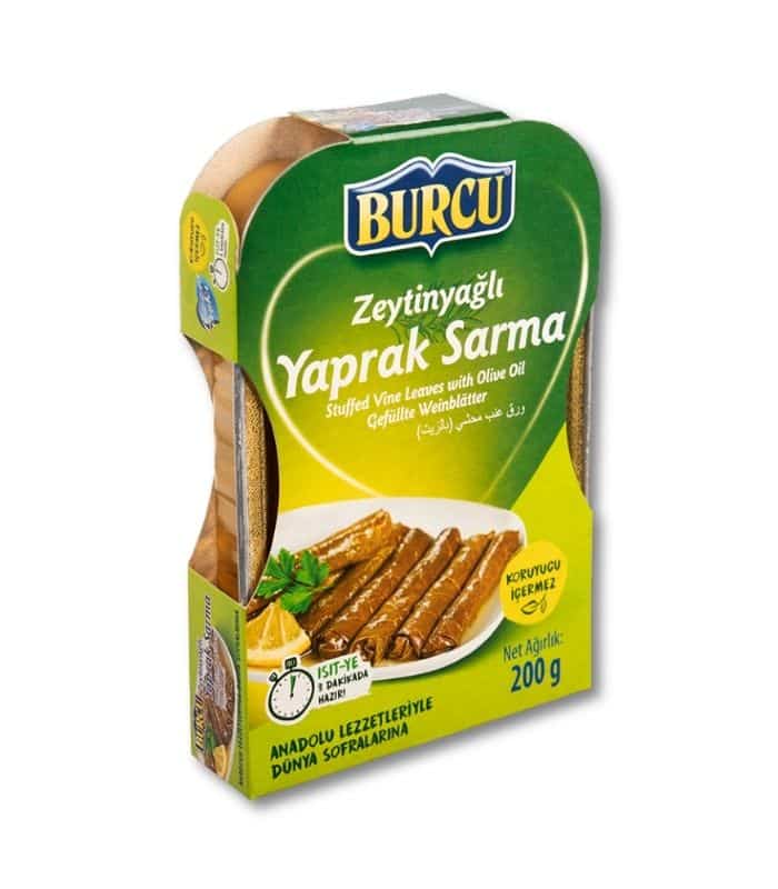 burcu yaprak sarma Burcu Веганские голубцы из виноградных листьев с оливковым маслом (Zeytin Yağ İlaveli Vegan Yaprak Sarması) 200г. — изображение 1
