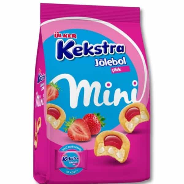 Ülker Kekstra Jölebol Кекс с клубничным соусом и кремовой начинкой (Çilek Soslu Ve Krema Dolgulu Kek) 150г.