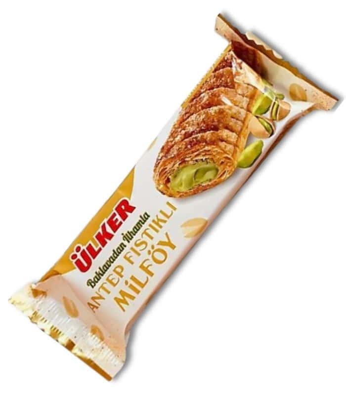 ülker anteo fistikli milföy Ülker Слоёное тесто с фисташками (Antep Fıstıklı Milföy) 28г. — изображение 1