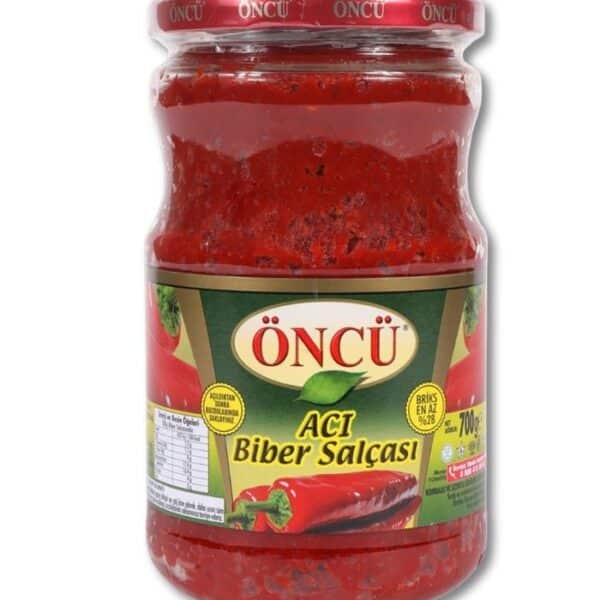 Öncü Острая паста из красного перца (Acı biber salçası) 700г.