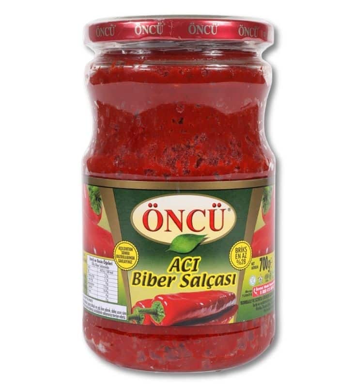 oncu acı biber salcası Öncü Острая паста из красного перца (Acı biber salçası) 700г. — изображение 1