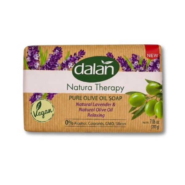 Dalan Natura Therapy Натуральное мыло с оливковым маслом и лавандой "Расслабляющее" (Lavanta ve Zeytinyağlı Rahatlatıcı Sabun) 200г.
