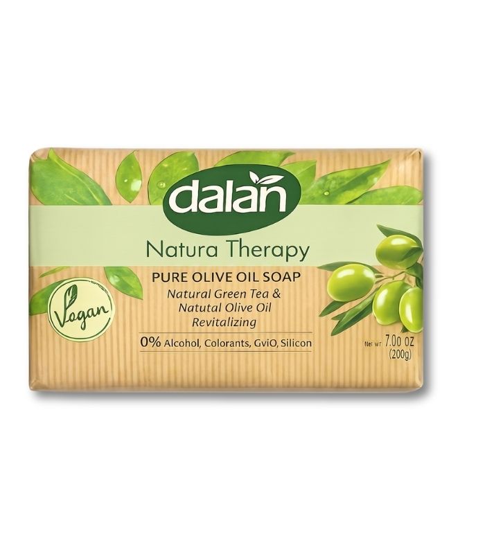 dalan natura therapy zeytin yağlı revitalizing Dalan Natura Therapy Натуральное мыло с оливковым маслом и зеленым чаем "Восстанавливающее" (Yeşil Çay ve Zeytinyağlı Canlandırıcı Sabun) 200г. — изображение 1