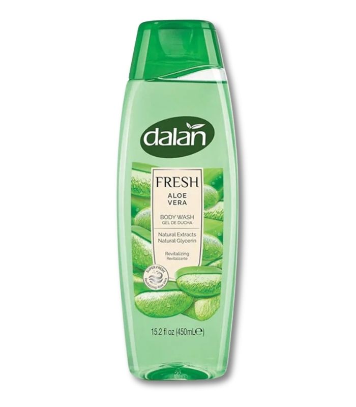 dalan aloe vera Dalan Освежающий гель для душа с экстрактом алоэ вера и натуральным глицерином (Aloe Vera Özlü Vücut Şampuanı) 450мл. — изображение 1
