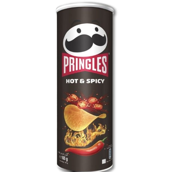 Pringles Hot & Spicy Картофельные чипсы со вкусом острого перца (Acılı Patates Cipsi) 165г.
