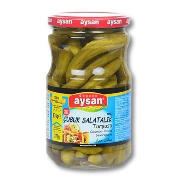 Aysan Соленые хрустящие огурчики Чубук (Çubuk Salatalık Turşusu) 670г.