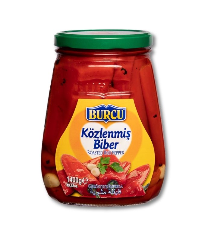 burcu közlenmiş biber 1400 Burcu Печеный красный перец (Közlenmiş Biber) 1400г. — изображение 1