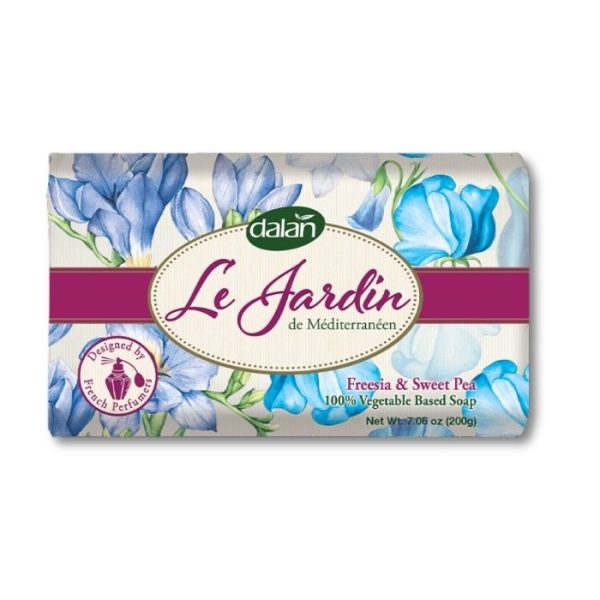 Dalan Le Jardin Растительное мыло Фрезия и Душистый горошек (Bitkisel Sabun Arap Çiçeği & Nazende) 200г.