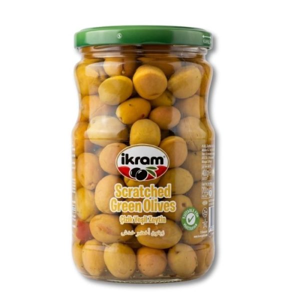 İkram Надрезанные зеленые оливки (Çizik Yeşil Zeytin) 700г.