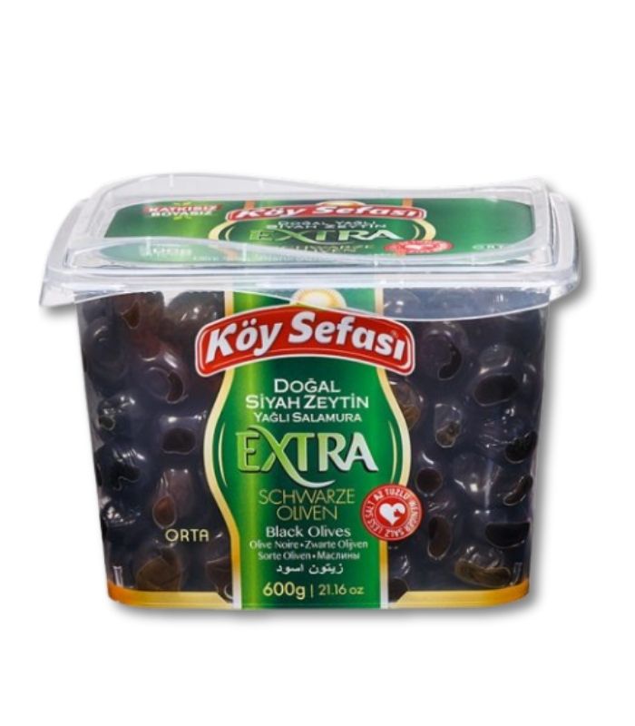köy sefası extra doğal siyah zeytin yağlı salamura 600gr Köy Sefası Extra Натуральные черные оливки в масляном рассоле (Doğal Siyah Zeytin Yağlı Salamura) 600г. — изображение 1