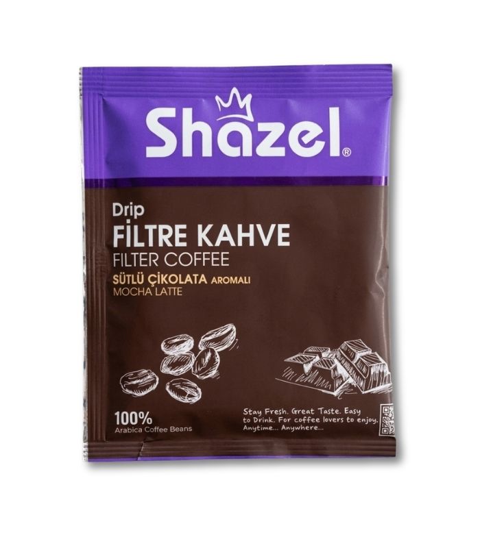 shazel filtre kahve sütlü cikolatali 14 gr Shazel Фильтр-кофе с молочным шоколадом (Sütlü Çikolatalı Filtre Kahve) 14г. — изображение 1