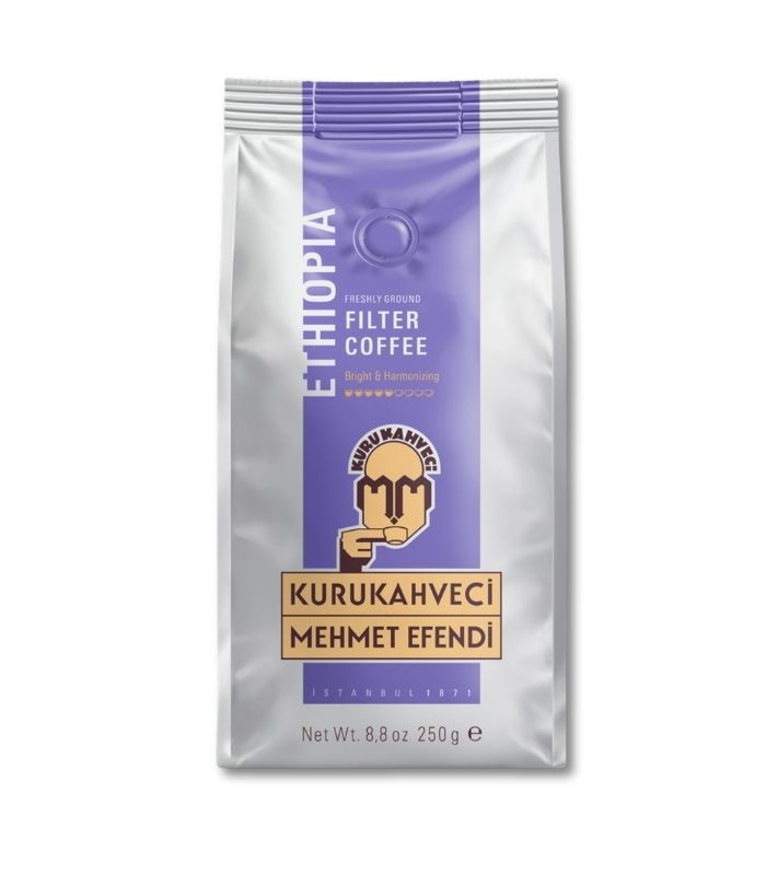 kuru kahveci mehmet efedi ethopia filtre kahve 250gr Kurukahveci Mehmet Efendi Эфиопский фильтр-кофе (Etiyopya Filtre Kahve) 250г. — изображение 1