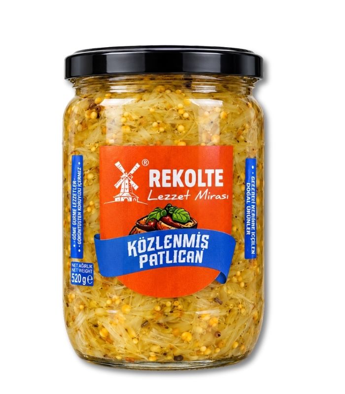 rekolte közlenmiş patlıcan 520gr Rekolte Печеные баклажаны в стеклянной банке (Közlenmiş Patlıcan - Cam Şişe) 520г. — изображение 1