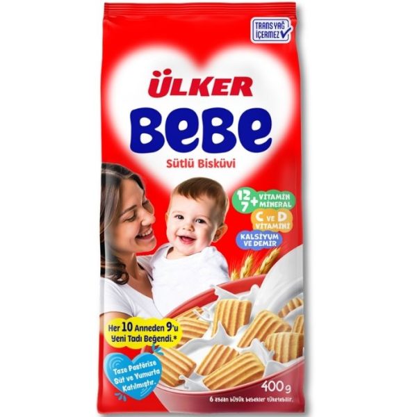 Ülker Bebe Молочное печенье (Bebe Sütlü Bisküvi) 400г.